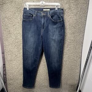 Levis‎ Mid Rise Classic Crop Jeans Womens 10 Blue Denim Med Wash Casual EUC!